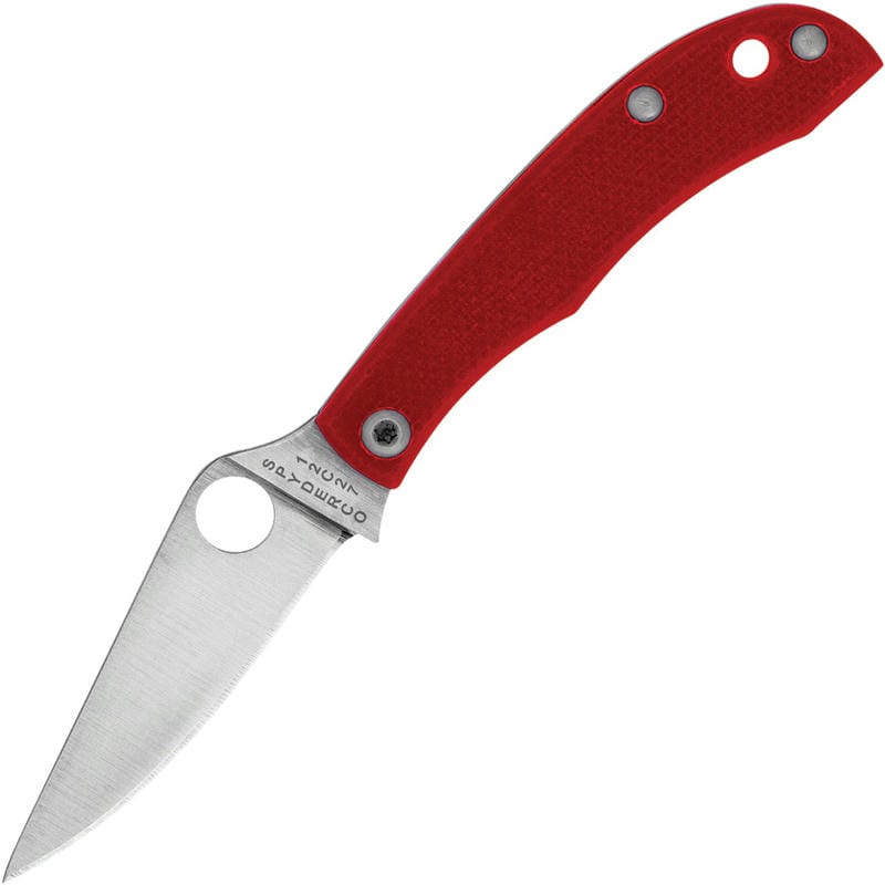 Spyderco HoneyBee Red UK EDC Folding Knife - 1.67" 12C27 Blade Red G10 Handle