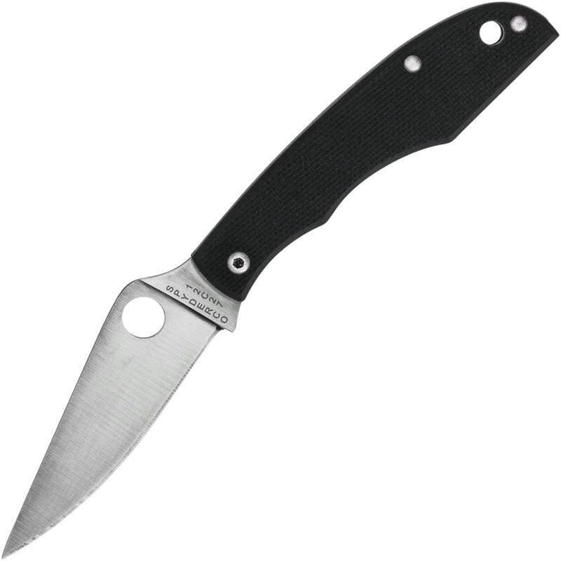 Spyderco Grasshopper Black UK EDC Folding Knife - 2.3" Blade Black G10 Handle