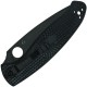 Spyderco Resilience Lightweight Folding Knife - 4.2" Black Oxide Plain Blade Black Handle