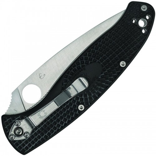 Spyderco Resilience Lightweight Folding Knife - 4.2" Plain Blade, Black Handle