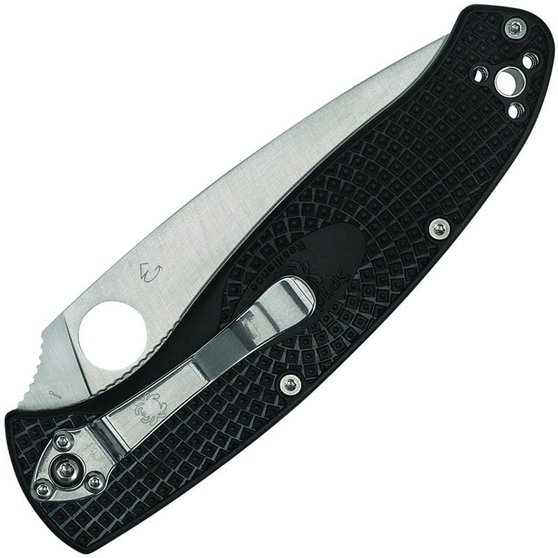 Spyderco Resilience Lightweight Folding Knife - 4.2" Plain Blade, Black Handle