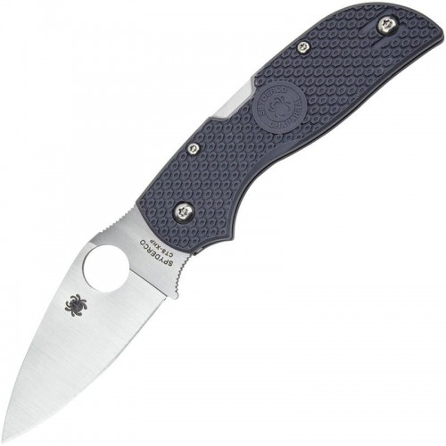 Spyderco Chaparral Lightweight Folding Knife - 2.8" CTS-XHP Plain Blade Grey Handle
