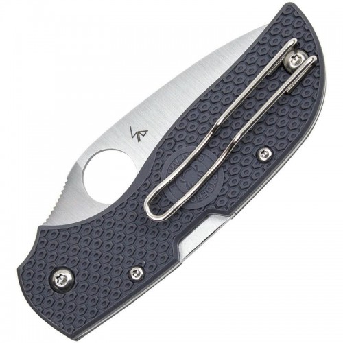 Spyderco Chaparral Lightweight Folding Knife - 2.8" CTS-XHP Plain Blade Grey Handle