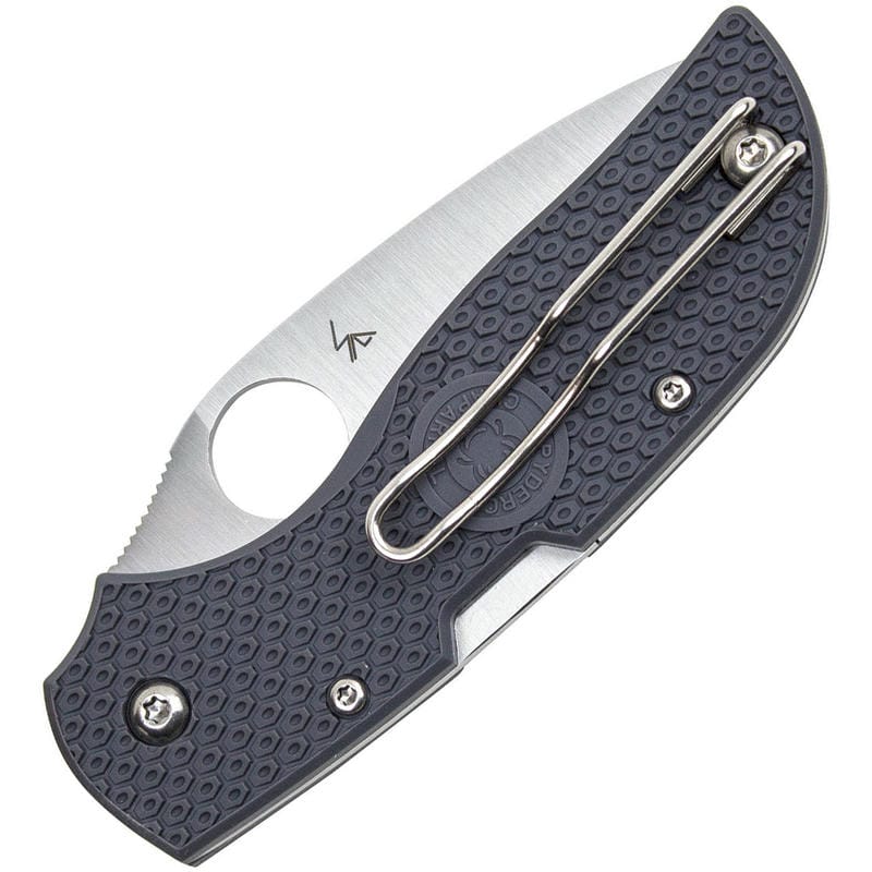 Spyderco Chaparral Lightweight Folding Knife - 2.8" CTS-XHP Plain Blade Grey Handle