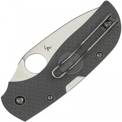 Spyderco Chaparral Lightweight Folding Knife - 2.8" CTS-XHP Serrated Blade Grey Handle