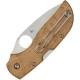 Spyderco Chaparral Folding Knife - 2.79" CTS-XHP Plain Blade Birdseye Maple Wood Handle