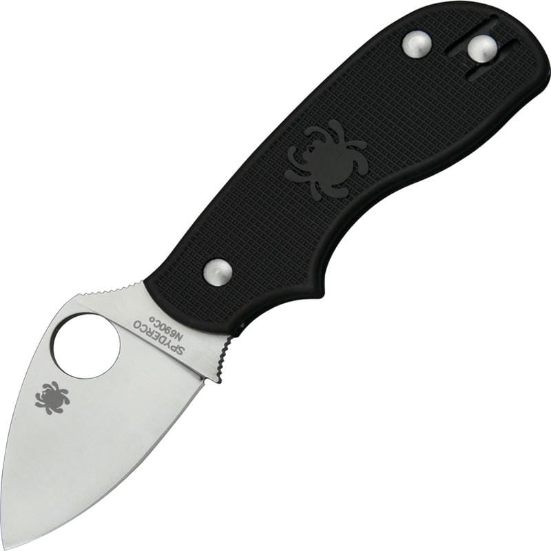 Spyderco Squeak UK EDC Folding Knife - 2" M398 Stainless Steel Blade Black Handle