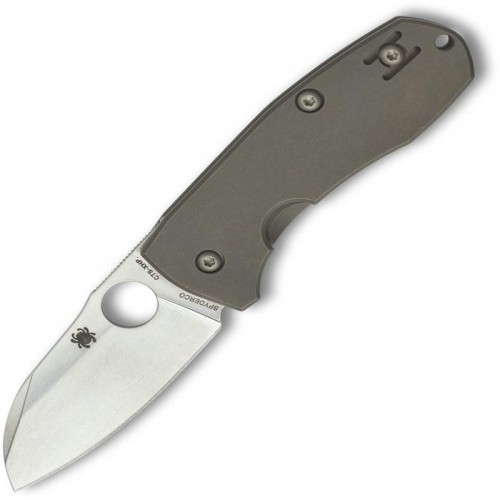 Spyderco Marcin Slysz Techno 2 Folding Knife 2.55" Blade Titanium Handle