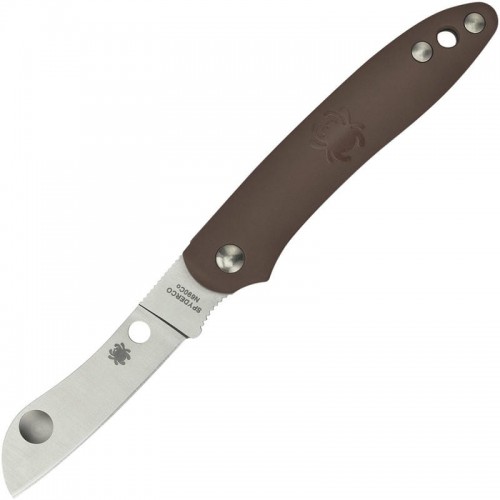 Spyderco Roadie UK EDC Slipjoint Folder 2.1" Plain Sheepsfoot Blade Brown Handle