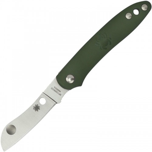 Spyderco Roadie UK EDC Slipjoint Folder 2.1" Plain Sheepsfoot Blade Olive Green Handle