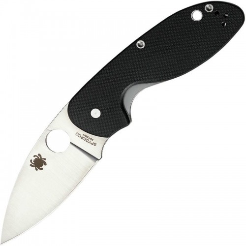 Spyderco Efficient - 3" Satin Plain Blade Black G10 Handle