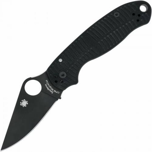Spyderco Paramilitary 3 Salt Folding Knife - 3" CPM-MagnaCut Black Blade Black G10 Handle