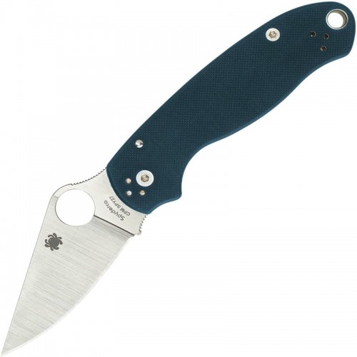 Spyderco Para 3 Compression Lock Folding Knife - 2.95" CPM-SPY27 Blade Cobalt Blue G10 Handle