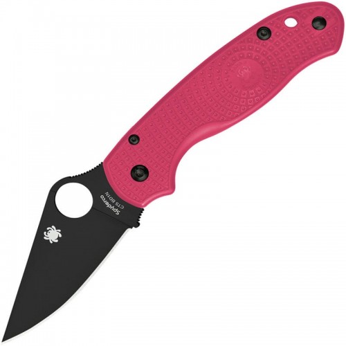 Spyderco Para 3 Folding Knife - 2.92" CTS-BD1N Black Plain Blade, Pink FRN Handle