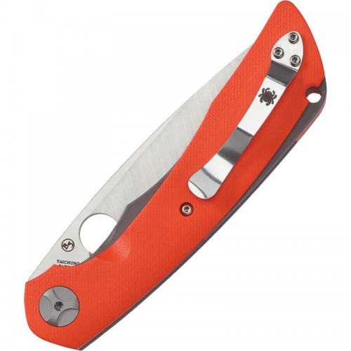 Spyderco Nati Amor Subvert Folding Knife - 4.14" S30V Blade, Orange G10 Handle Liner Lock