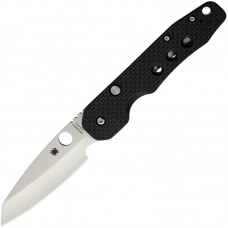 Spyderco Kevin Smock Folding Knife - 3.45" S30V Plain Blade CF and G10 Laminate Handle