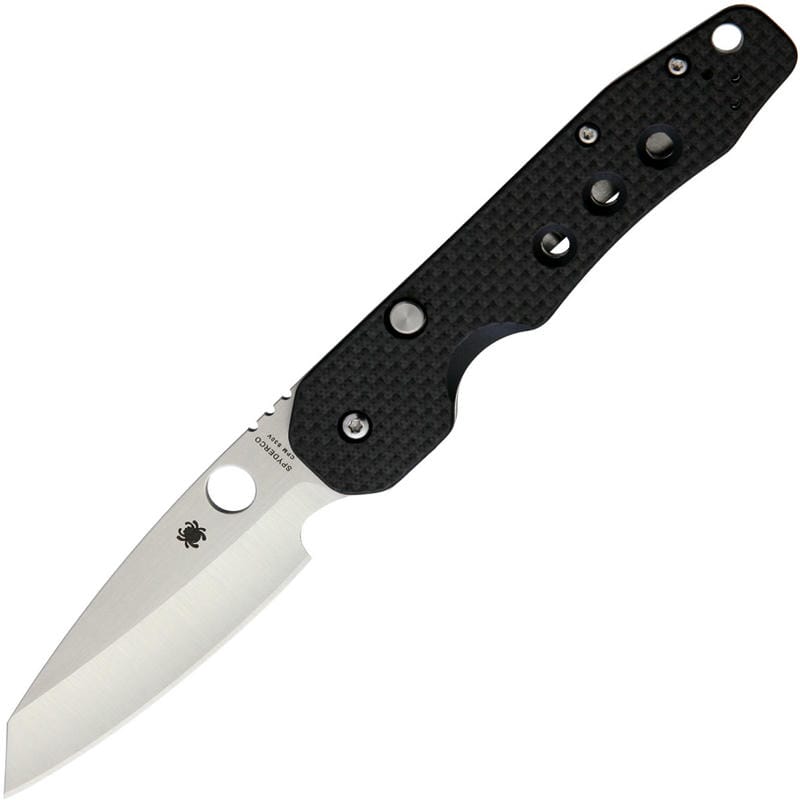Spyderco Kevin Smock Folding Knife - 3.45" S30V Plain Blade CF and G10 Laminate Handle