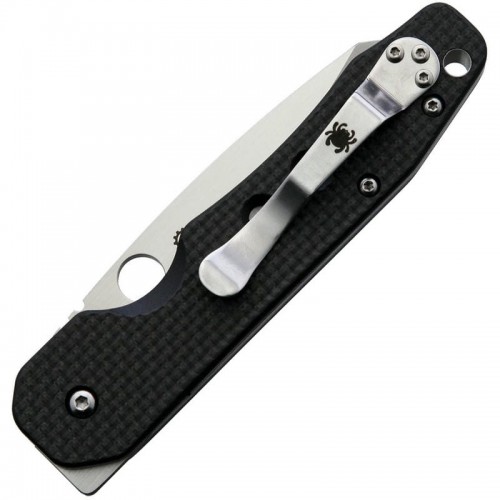 Spyderco Kevin Smock Folding Knife - 3.45" S30V Plain Blade CF and G10 Laminate Handle