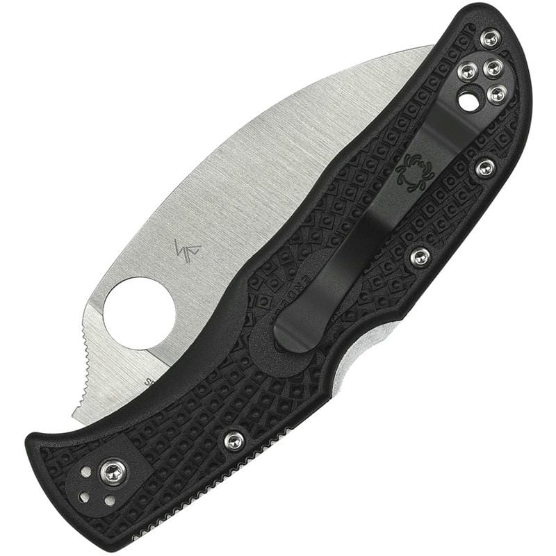 Spyderco Endela Wharncliffe Lightweight Folding Knife - 3.4" Plain Blade, Black Handle