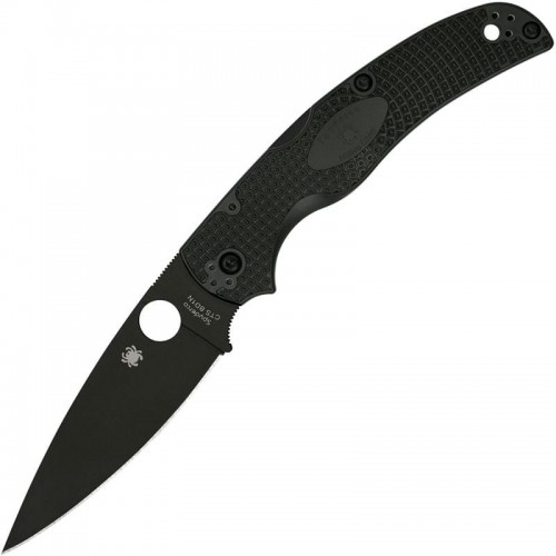 Spyderco Native Chief Lightweight Folding Knife - 4" CTS-BD1N Black DLC Plain Blade Black Handle