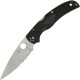 Spyderco Native Chief Lightweight Folding Knife - 4" CTS-BD1N Combo Blade Black Handle