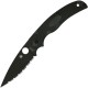 Spyderco Native Chief Lightweight Folding Knife - 4" CTS-BD1N Black Serrated Blade Black Handle