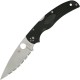 Spyderco Native Chief Lightweight Folding Knife - 4" CTS-BD1N Serrated Blade Black Handle
