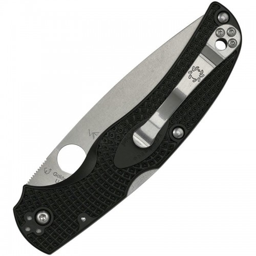 Spyderco Native Chief Lightweight Folding Knife - 4" CTS-BD1N Serrated Blade Black Handle