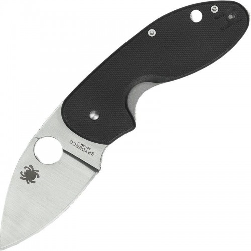 Spyderco Insistent - 2.48" Satin Plain Blade, Black G10 Handle