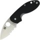 Spyderco Insistent Folding Knife - 2.48" Satin Combo Blade Black G10 Handle