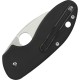 Spyderco Insistent - 2.48" Satin Plain Blade, Black G10 Handle
