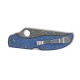 Spyderco Stretch 2 XL Blue Nishijin - 3.96" VG10 Damascus Blade Blue Nishijin Glass Fibre Handle