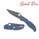 Spyderco Stretch 2 XL Blue Nishijin - 3.96" VG10 Damascus Blade Blue Nishijin Glass Fibre Handle