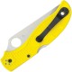 Spyderco Stretch 2XL Salt Folding Knife - 3.92" Plain Blade, Yellow Handle