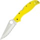 Spyderco Stretch 2XL Salt Folding Knife - 3.92" H-2 Serrated Blade, Yellow Handle