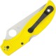 Spyderco Stretch 2XL Salt Folding Knife - 3.92" H-2 Serrated Blade, Yellow Handle