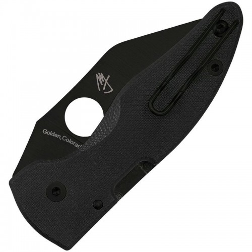 Spyderco MicroJimbo Folding Knife - 2.45" S30V Black DLC Blade Black G10 Handle