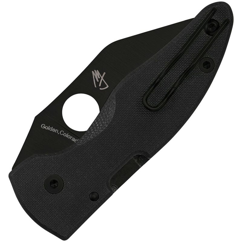 Spyderco MicroJimbo Folding Knife - 2.45" S30V Black DLC Blade Black G10 Handle
