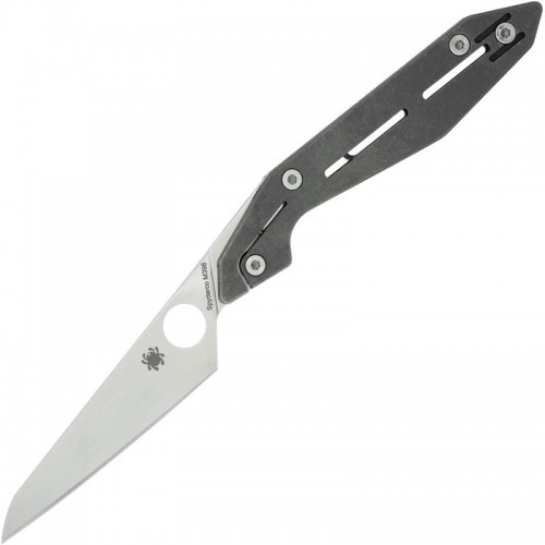 Spyderco NAND SLIPIT Pocket Knife - 3.19" Bohler M398 DP Blade Machined Titanium Handle