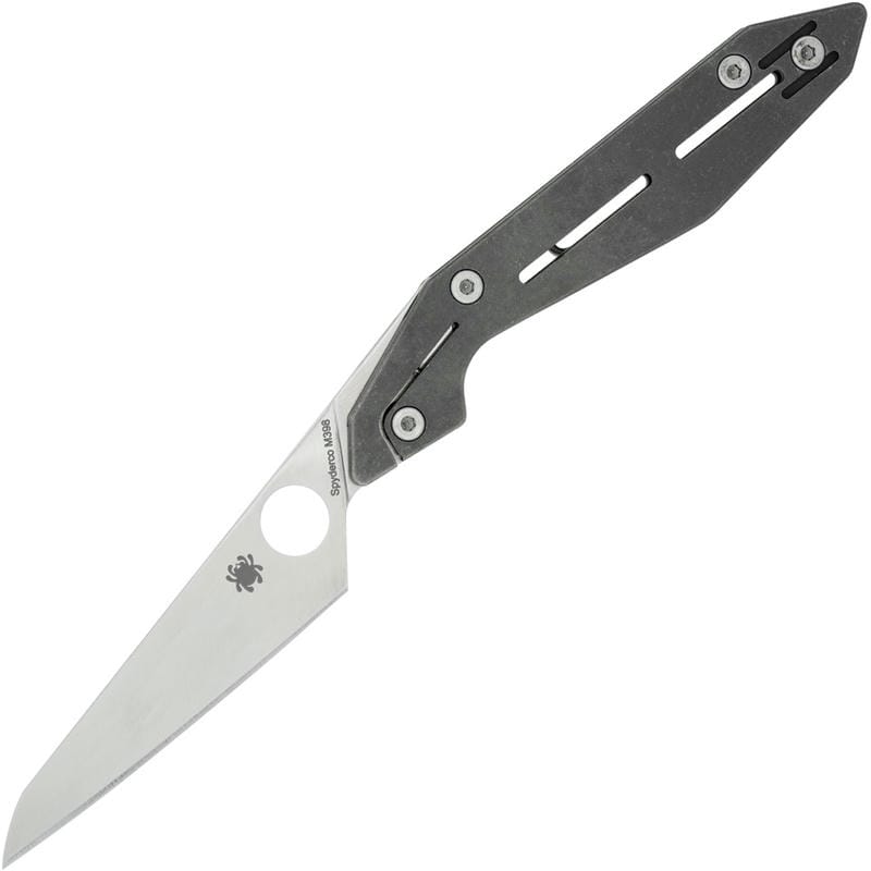 Spyderco NAND SLIPIT Pocket Knife - 3.19" Bohler M398 Satin DP Blade Machined Titanium Handle