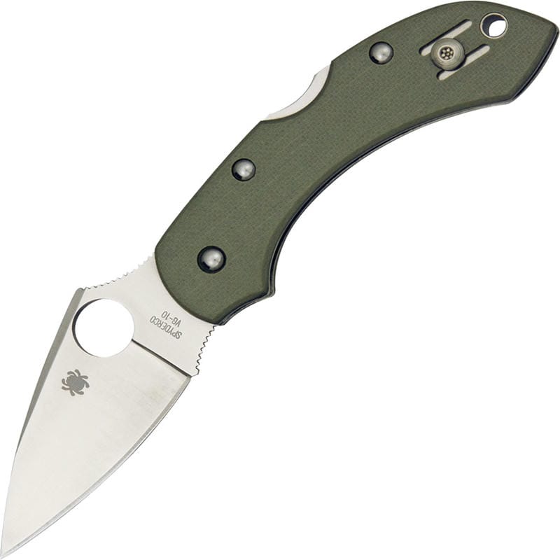 Spyderco Dragonfly Green - 2.25" VG10 Plain Blade, Green G10 Handle