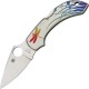 Spyderco Dragonfly SS Tattoo 2.29" VG10 Plain Blade Steel Handles with Etch