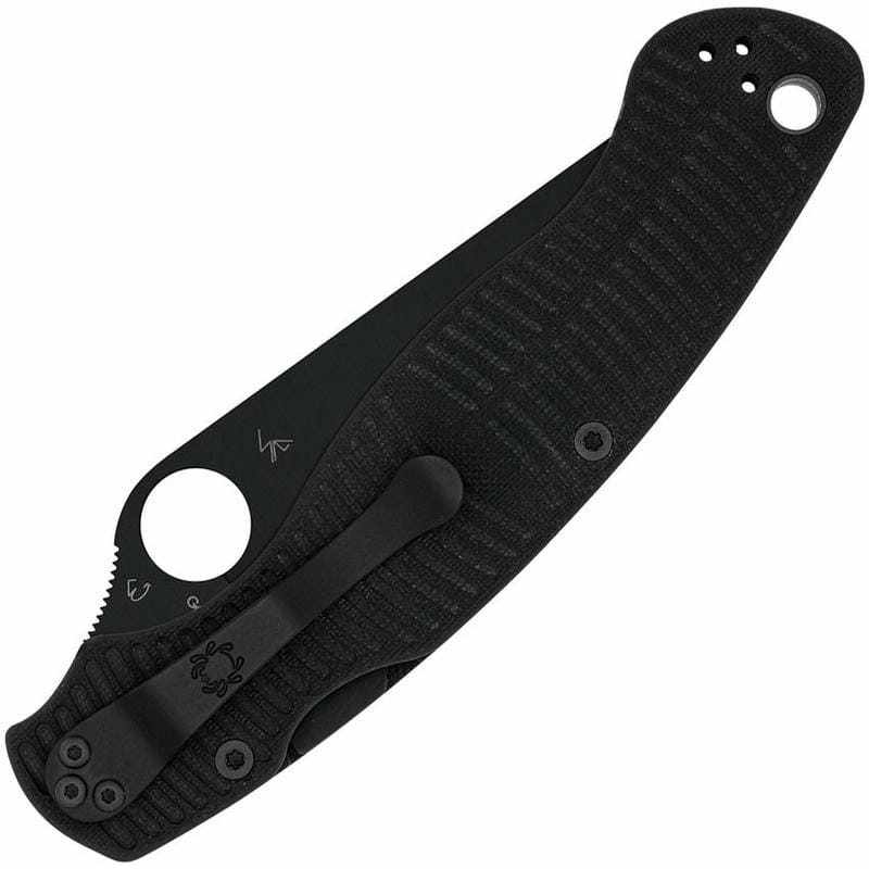 Spyderco Military 2 Salt Black Folding Knife - 4" CPM-Magnacut Black Blade G10 Handle