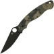 Spyderco Military 2 Folding Knife - 4" S30V Black DLC Blade Camo G10 Handle