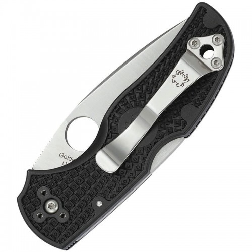 Spyderco Native 5 Lightweight Folding Knife 3" S30V Satin Plain Blade, Black FRN Handle