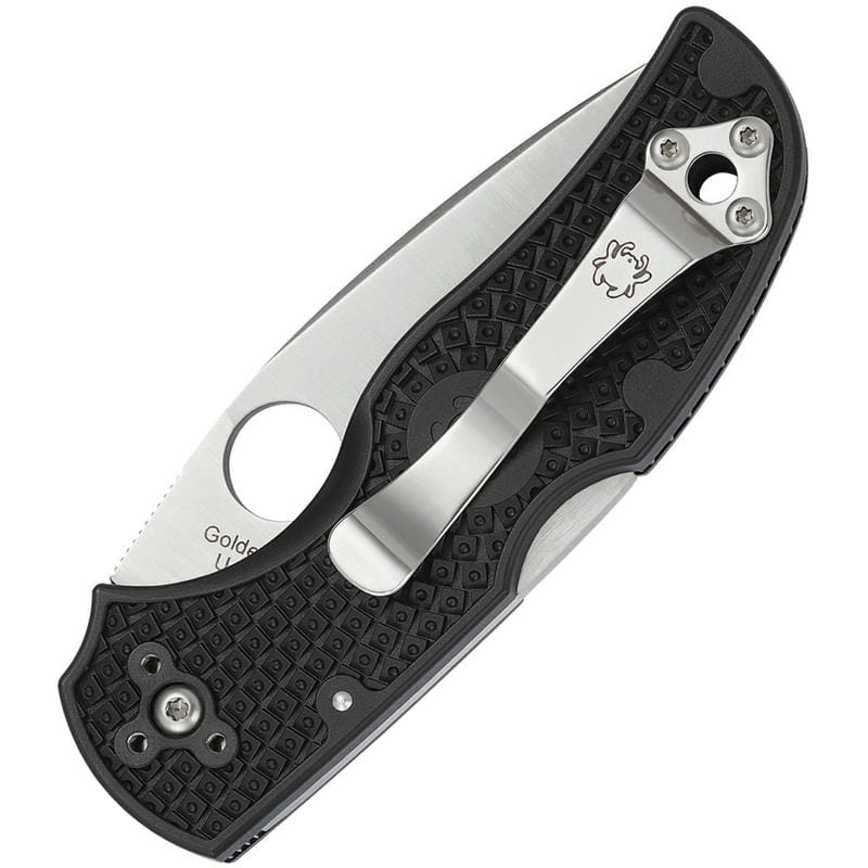 Spyderco Native 5 Lightweight Folding Knife 3" S30V Satin Plain Blade, Black FRN Handle