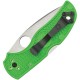 Spyderco Native 5 Salt Folding Knife - 2.95" LC200N Satin Serrated Blade Green FRN Handle