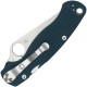 Spyderco Paramilitary 2 Folding Knife - 3.45" CPM-SPY27 Satin Plain Blade Cobalt Blue G10 Handle