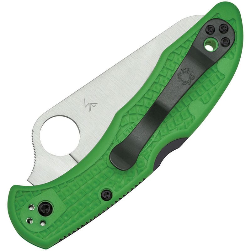 Spyderco Salt 2 Folding Knife - 3" LC200N Plain Blade, Green Handle