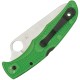 Spyderco Pacific Salt 2 Folding Knife - 3.76" LC200N Plain SpyderEdge Blade Green FRN Handle